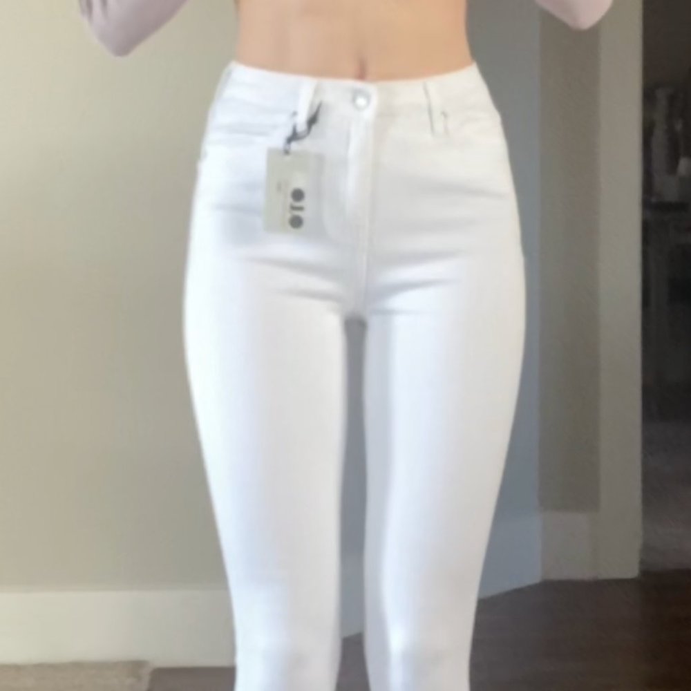 TOPSHOP White High Waisted Skinny Jeans - SIZE 26